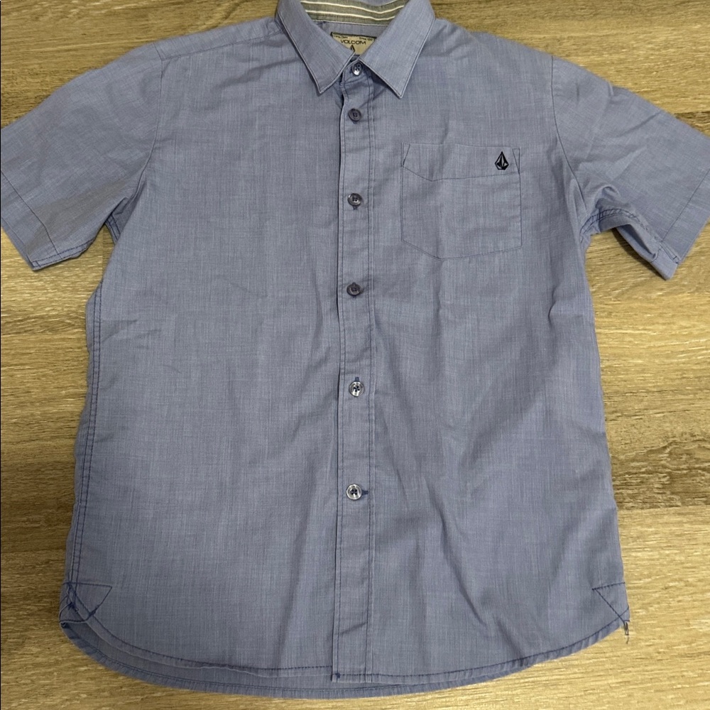 Volcom Boys Light Blue Button Down Shirt